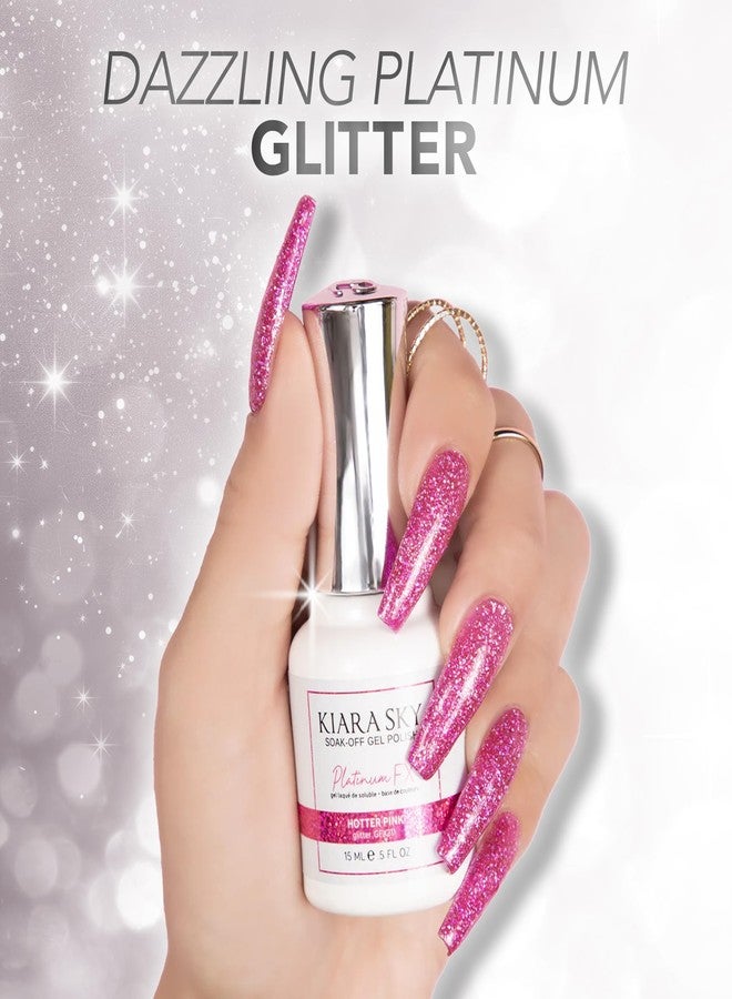 KIARA SKY Gel Polish PlatinumFX | Reflective Glitter with sparkle foil effect 15ml | Sunbeam (gold) - Image 2