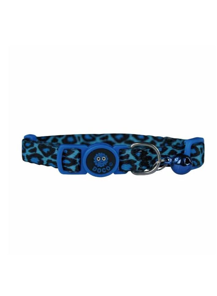 LOCO Cat Collar Pattern Printed (DCAT002) Leopard Blue