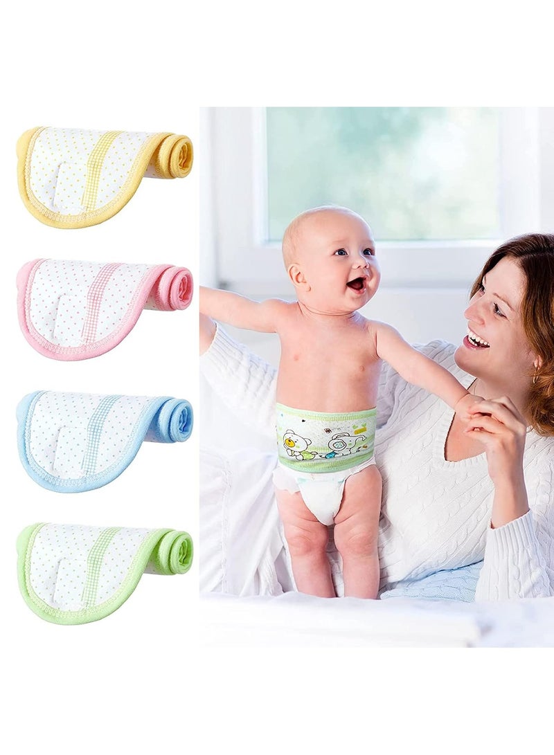 4 PCS Cotton Baby Infant Umbilical Cord Cover Belly Band Cartoon Baby Belly Protector Soft Newborn Navel Belt for 0-12 Months Babies - Image 2