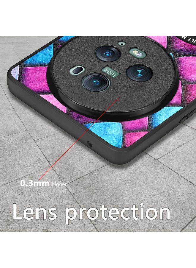 زبون جراب لهاتف Honor Magic5 Pro برسومات ملونة من الجلد وغطاء خلفي مغناطيسي للهاتف - Image 3