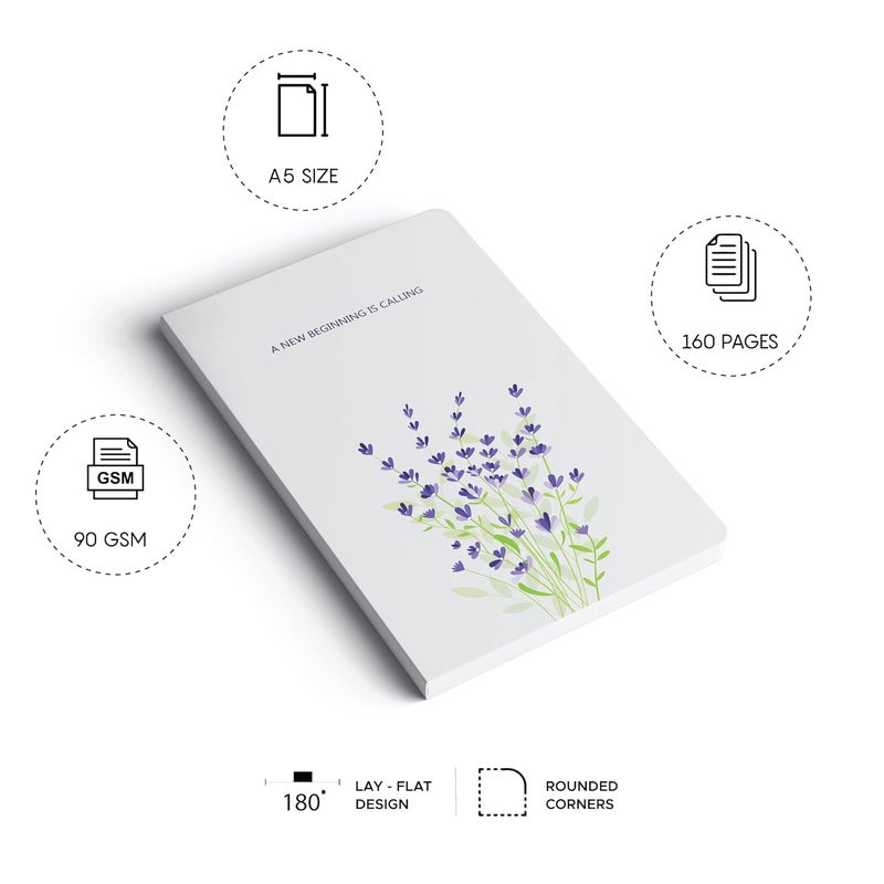 FACTOR NOTES دفتر A5: مخطط | 90 جرام | 160 صفحة (بدايات جديدة) - Image 3