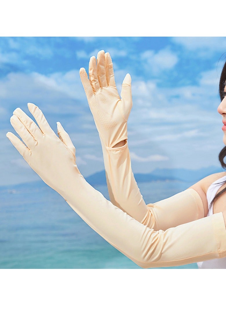 general Outdoor summer long nylon simple sun protection men's and women's sleeves all-match anti-ultraviolet cycling ice sleeves - Image 1