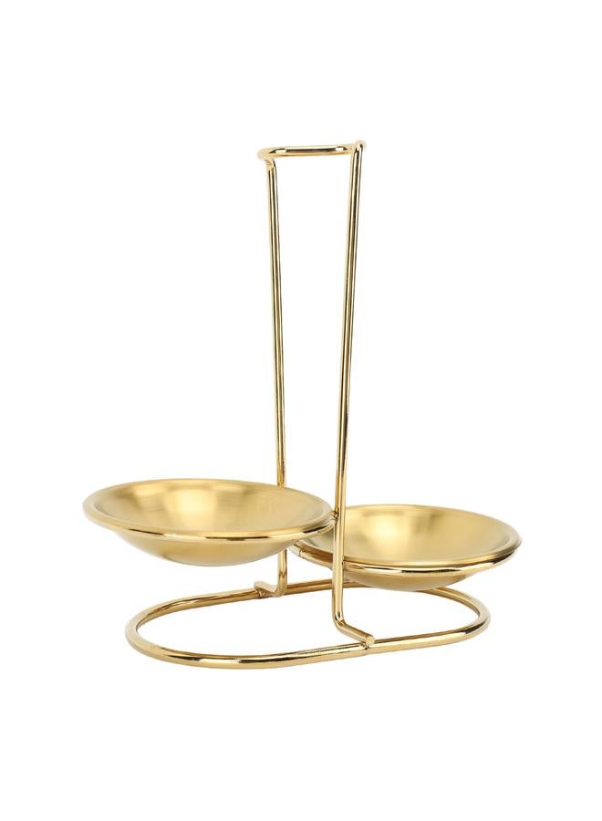 زد Vertical Soup Ladle Holder Spoon Rest Stainless Steel Easy Access Cooking Utensils Stand for Kitchen Cookware Hot Pot Golden with 2 Plate  - Image 2