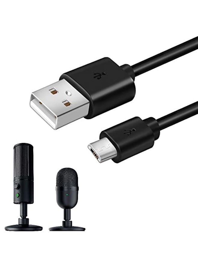 10-FT Long Micro USB Cable for Razer Seiren Mini and Razer Seiren X USB Streaming Microphone (Please Check Your Microphone Brand and Model Before Buying)
