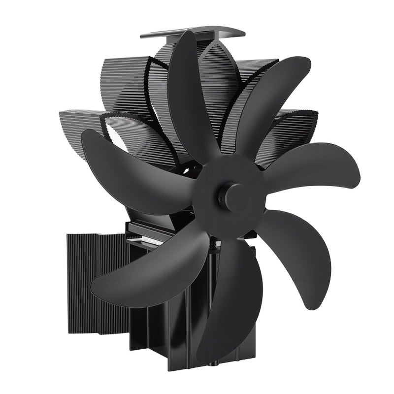 Heat Powered Wood Stove Fan 7 Blades No Batteries Overheat Protection - Image 2