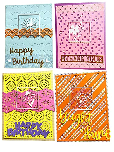 Mvchifay Cutting Dies Metal Stencils Scrapbooking Tool DIY Craft Carbon Steel Embossing Template for Paper Card Making (Four Palace Flowers-10.3x10.3cm) - Image 5