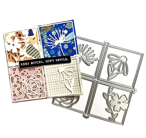 Mvchifay Cutting Dies Metal Stencils Scrapbooking Tool DIY Craft Carbon Steel Embossing Template for Paper Card Making (Four Palace Flowers-10.3x10.3cm) - Image 4