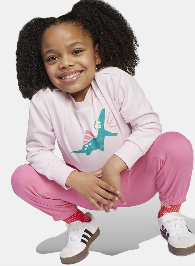 Adidas Seasonal Essentials Adiraptor Fleece Jogger Set Little Kids - Image 5