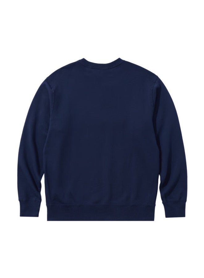 Champion Champion Men's Sweatshirt, Autumn New Arrival, American Trendy Brand, Large Handwritten Pure Cotton Round Neck Top, Navy Blue  - Image 4