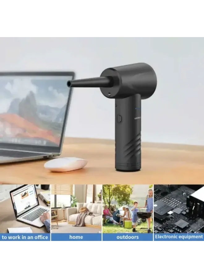 GREEN LION Air Duster / Cordless / Portable/ Lightweight Design / Powerful Vacuum and Air Blower / Widely Compatible / ABS Material / Rechargeable / Strong Wind / Consistent Airflow - Black - Image 5