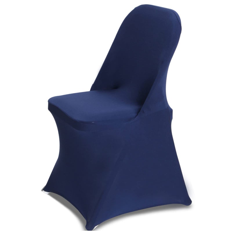 HAINARverS Folding Chair Covers for Wedding 10pcs Stretch Spandex Washable Fabric Chair Cover Decoration Chair Cover for Wedding Party Banquet Birthday Conference EventNavy Blue 10 PCS
