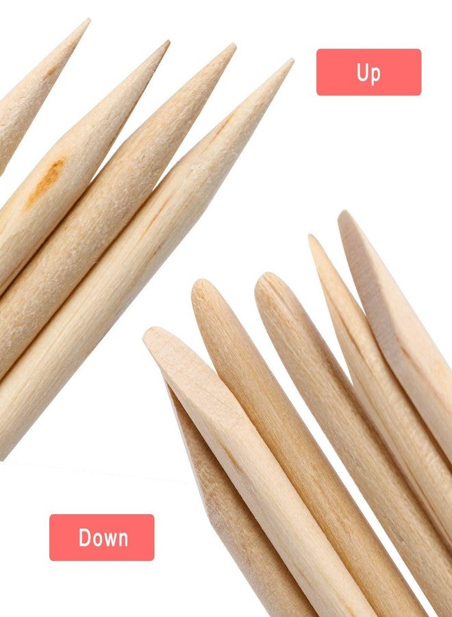 KIRA Wooden Nail Sticks, Multi-Functional Double Heads Cuticle Pusher Wood Sticks Remover Manicure Pedicure Tool For Women (Beige) (Pack Of 50) - Image 5