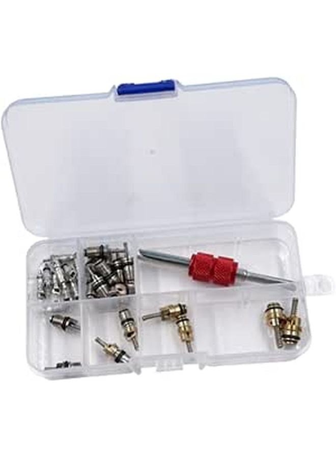 Automotive AC Valve Core Repair Kit 134R12 Refrigeration System Remover Tool Easy To Install - Image 1