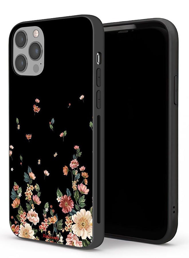 Tolwak Apple iPhone 12 Pro Protective Case Small Flowers In Bottom - Image 1