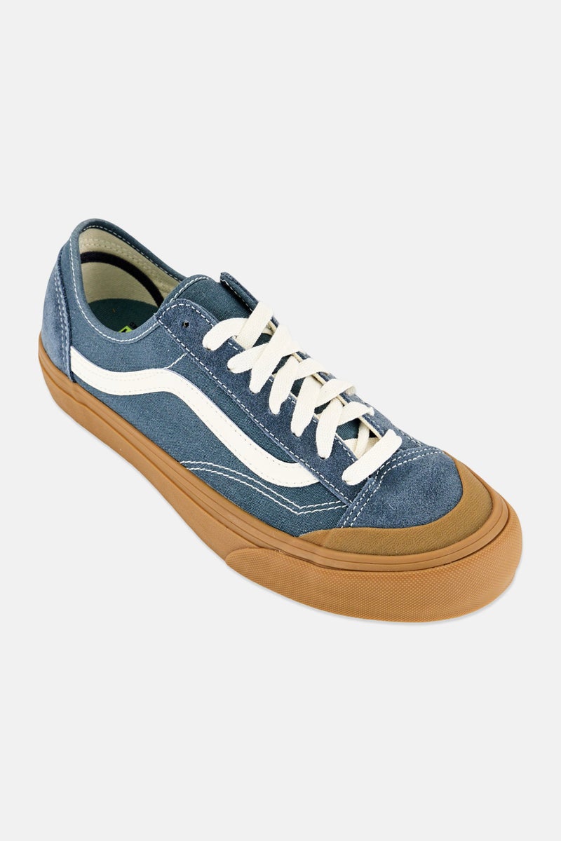 VANS Men Style 136 Deco Lace Up Skateboard Shoes, Steel Blue - Image 1