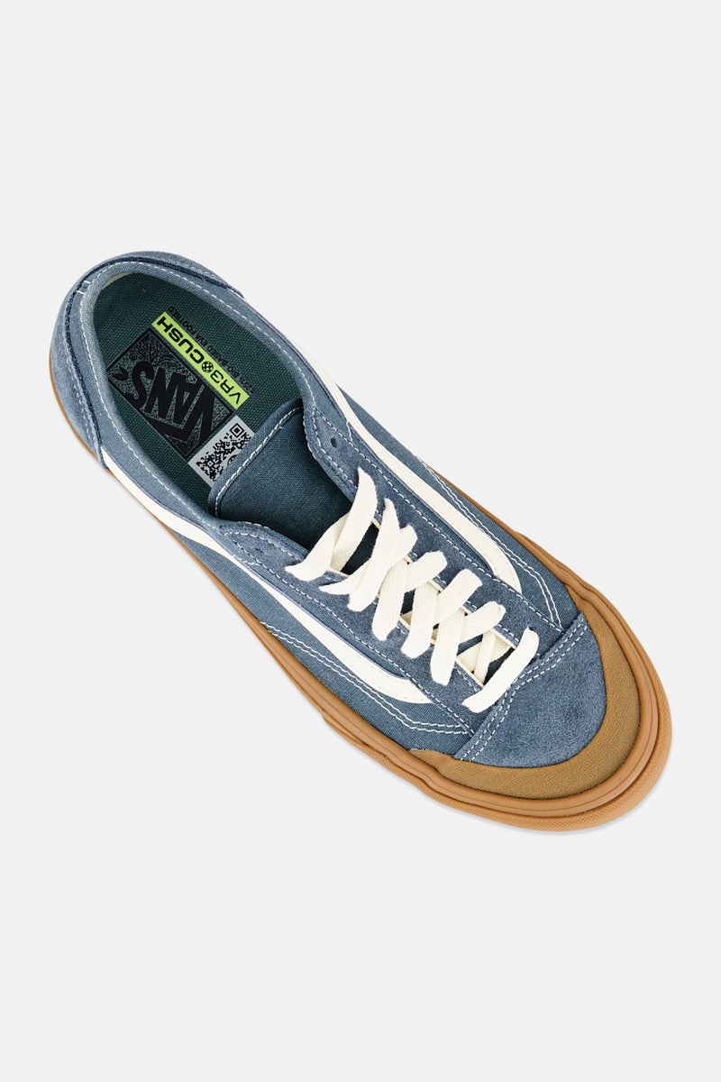 VANS Men Style 136 Deco Lace Up Skateboard Shoes, Steel Blue - Image 3