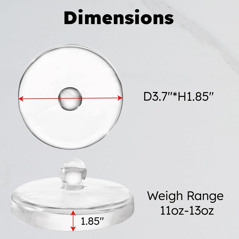 JILLMO Fermentation Weight for 1 Gallon Jar, Large Glass Weights for Fermenting Gallon Jar, Pack of 2 - Image 2