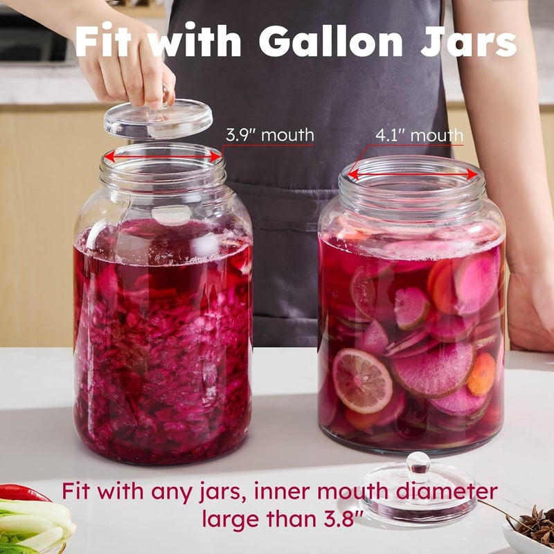 JILLMO Fermentation Weight for 1 Gallon Jar, Large Glass Weights for Fermenting Gallon Jar, Pack of 2 - Image 5