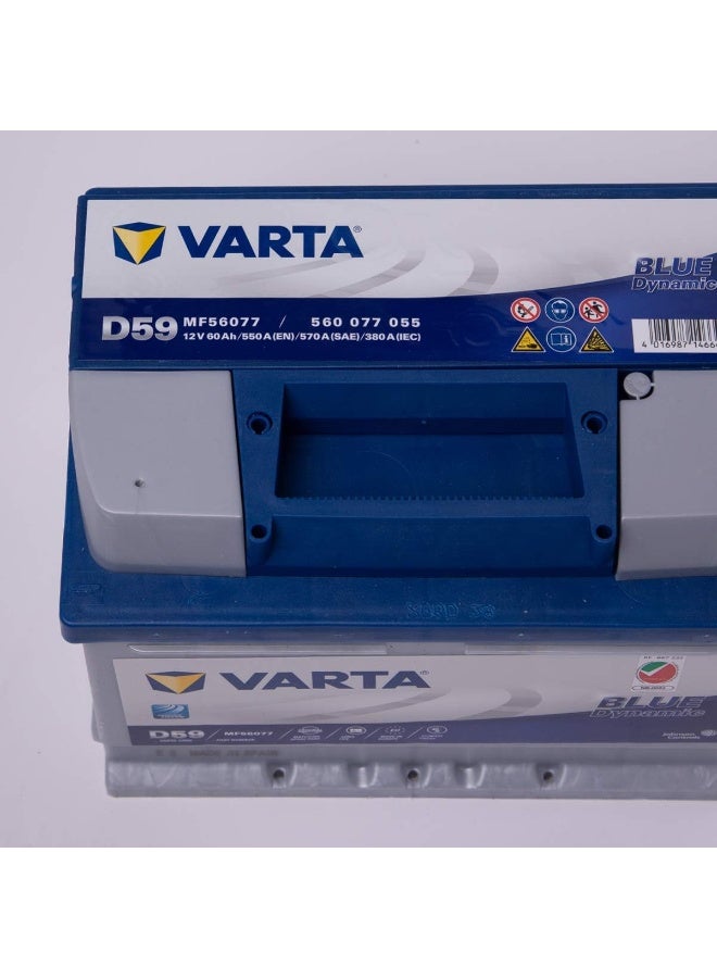 Varta D-59 DIN 60 Ah Maintenance Free 12V Car Battery - Image 2