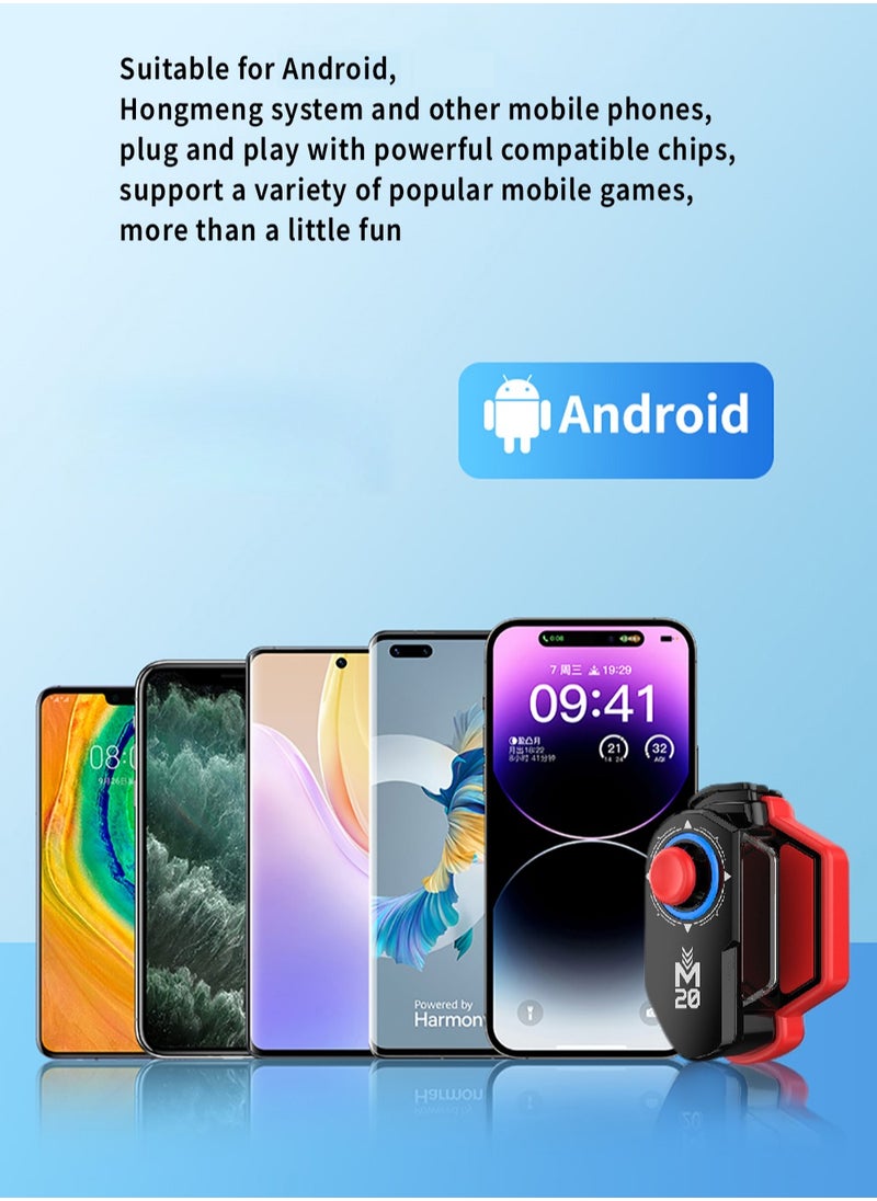 M20 Mobile Game Controller Joystick and L1 L2 Button for PUBG Bluetooth 5.0 Connection Sensitive for Android 7.0 Above Supported