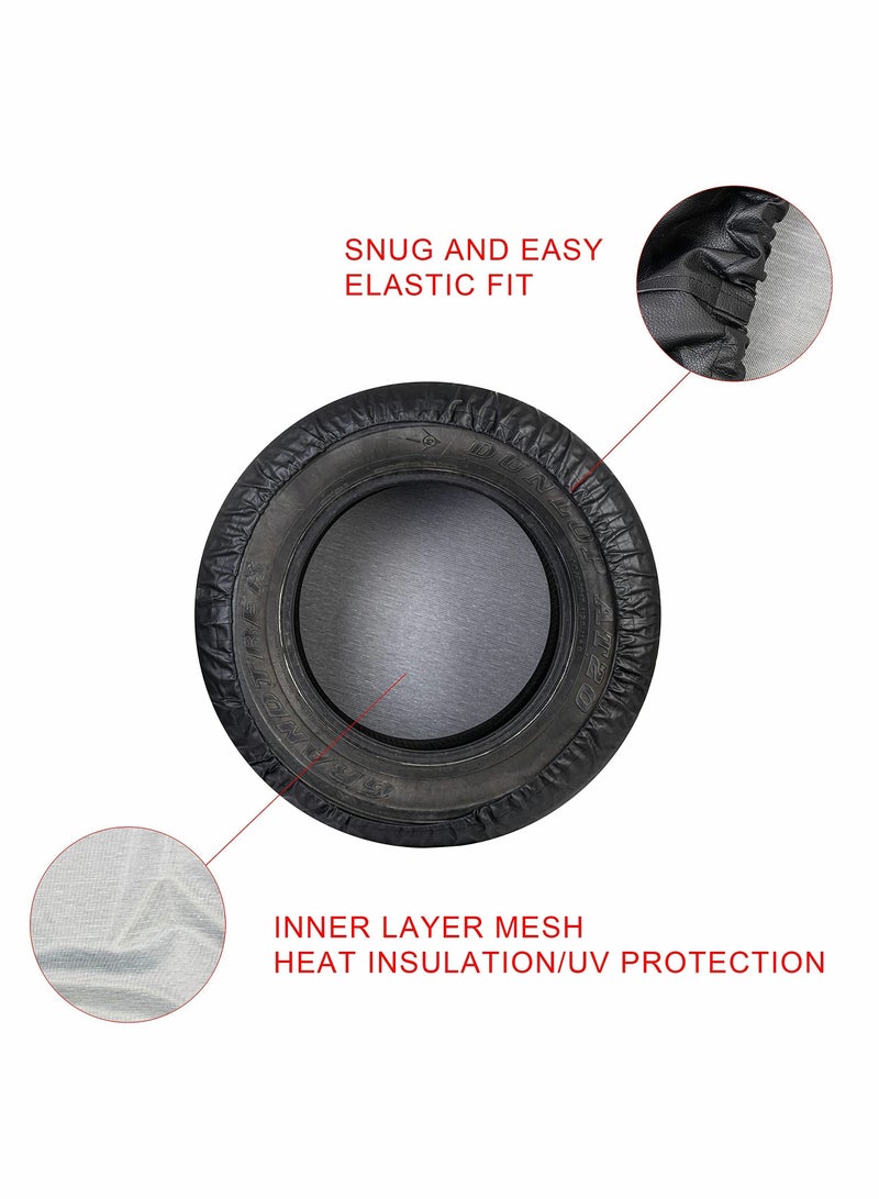 27-30 inch Spare Tire Cover Thickening Leather Universal Fit for Jeep, Trailer, RV, SUV, Truck, Soft  Tough Tire Wheel Cover for Car(Fits Entire Wheel Size 27-30 inch) - Image 2