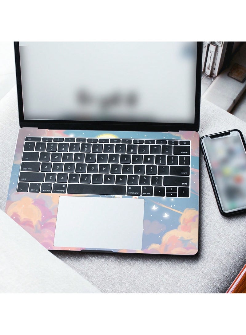 15-inch laptop stickers Set of 2 in pink with a cute bear design to protect your device from scratches  - Image 2