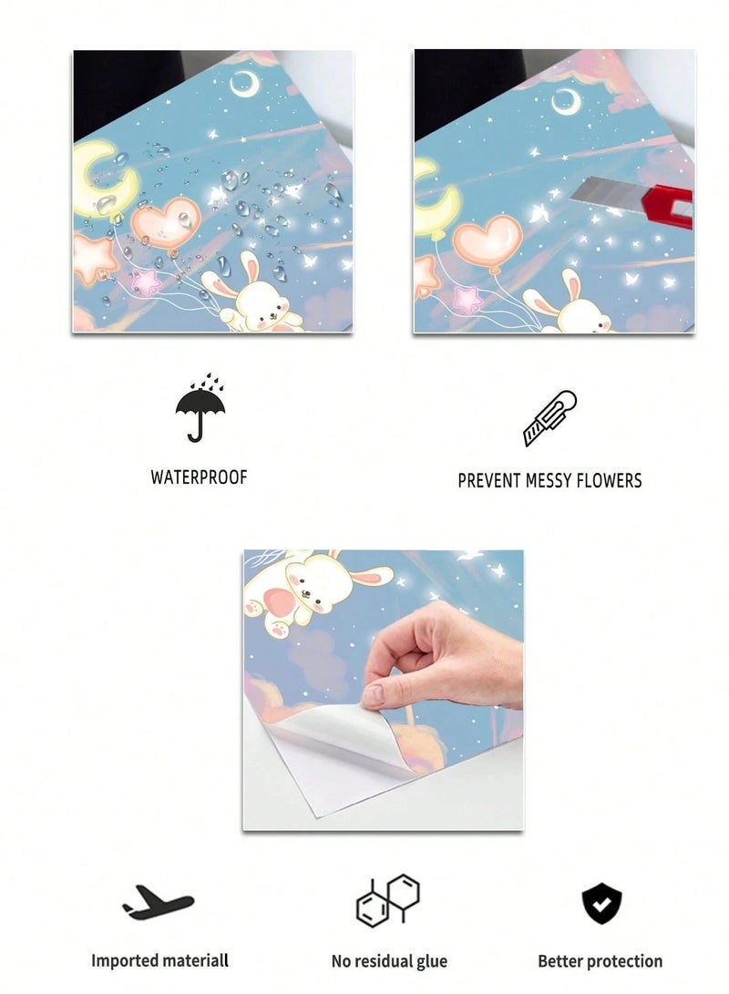 15-inch laptop stickers Set of 2 in pink with a cute bear design to protect your device from scratches  - Image 5