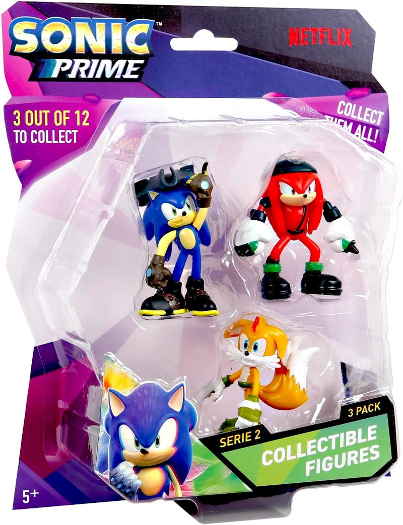 Sonic Prime : Figure Blister 3Pack - Netflix Series, Licensed, Boys & Girls, Collectible Characters, Figurines - Image 5