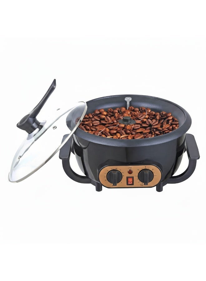 دي إل سي  محمصة حبوب القهوة الكهربائية، سعة 750 جرام، قوة 800 واط، تحكم مزدوج دقيق بالمؤقت، خيارات اللون الأسود والأبيض – موديل LC-38252 - Image 1