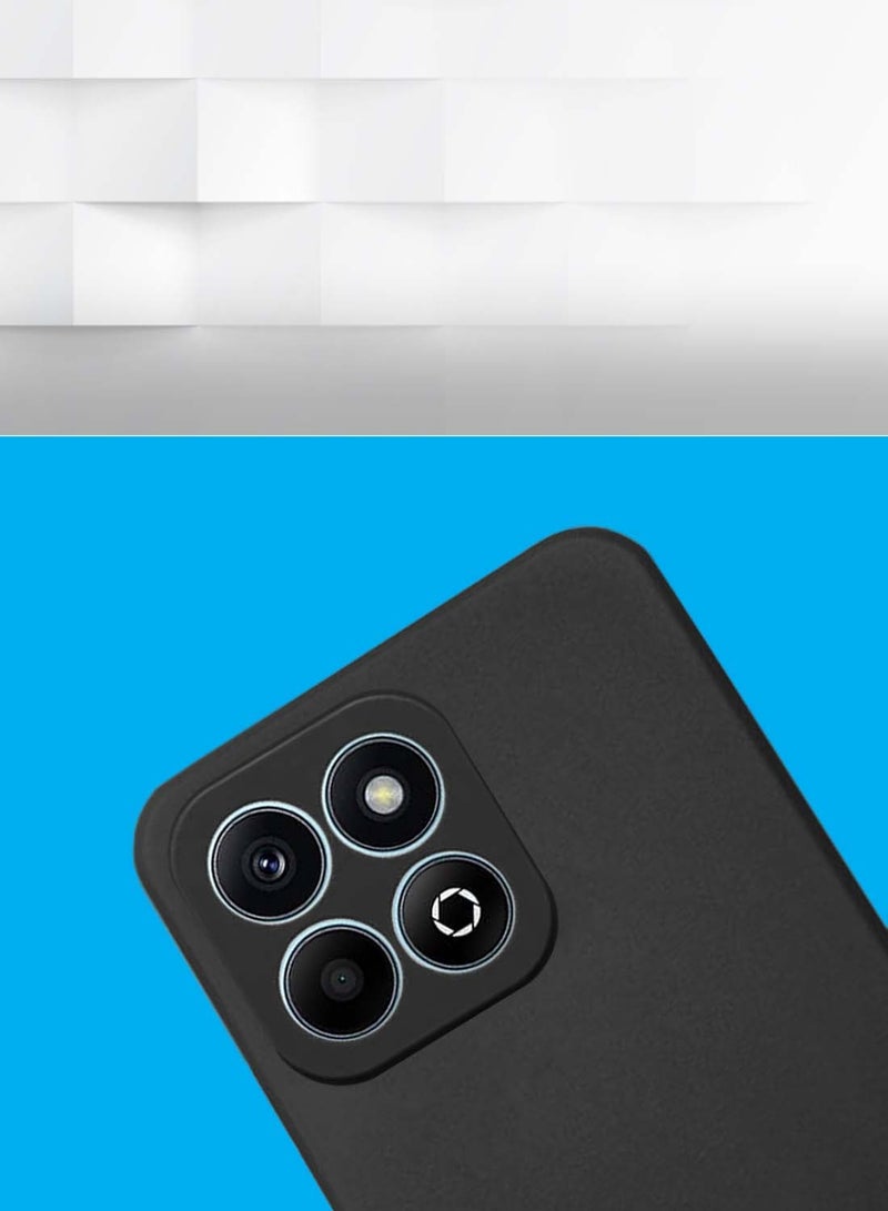 Wtech Honor X6b 4G 2024 Premium Liquid Silicone Case Cover - Black - Image 2