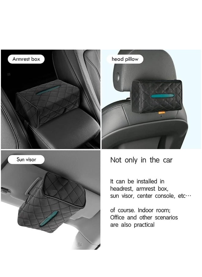 PU Leather Car Tissue Box for Sun Visor
