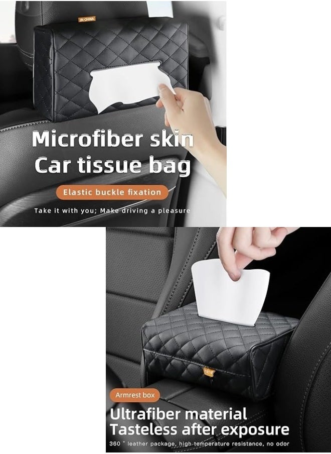 PU Leather Car Tissue Box for Sun Visor