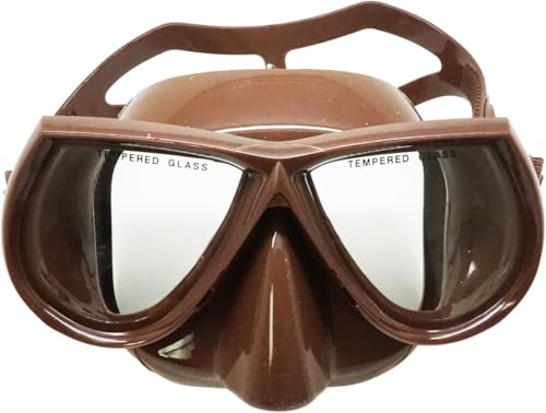 Palantic Low Volume Freediving Mask Brown Silicone Diving Mask for Spearfishing, Scuba Snorkel and Underwater Exploration, Comfortable Fit and Clear Vision Gear for Adult Divers - Image 3