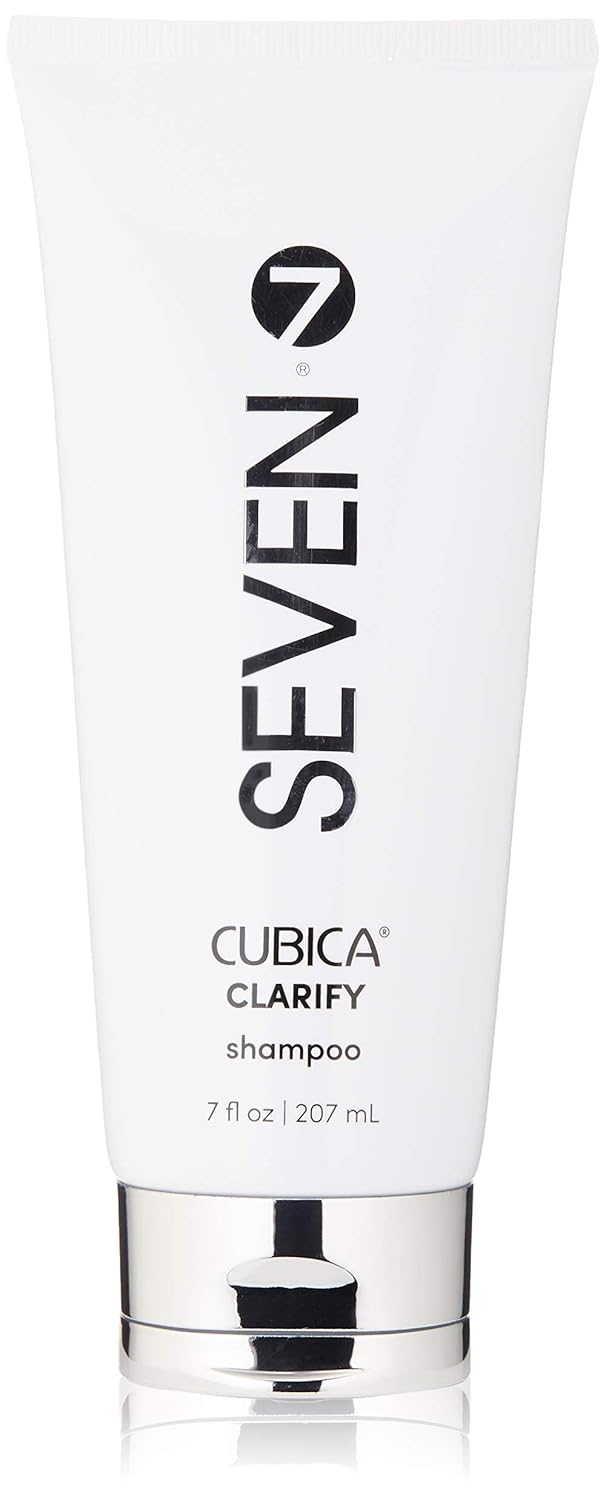 SEVEN Hair Care Cubica Clarifying Shampoo for Women & Men, Detox and Minimize Dry Scalp + Buildup with Rosemary, Eucalyptus & Rose Hip Oil, Cruelty Free, Sulfate Free, Made in USA