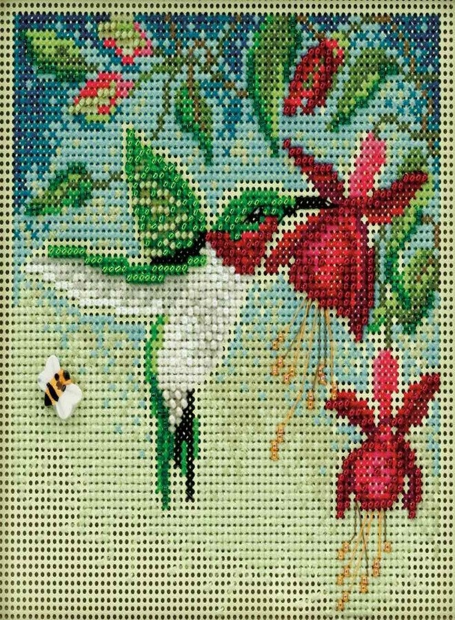 Mill Hill Hummingbird Beaded Counted Cross Stitch Kit Buttons & Beads 2011 Spring MH141104 - Image 1