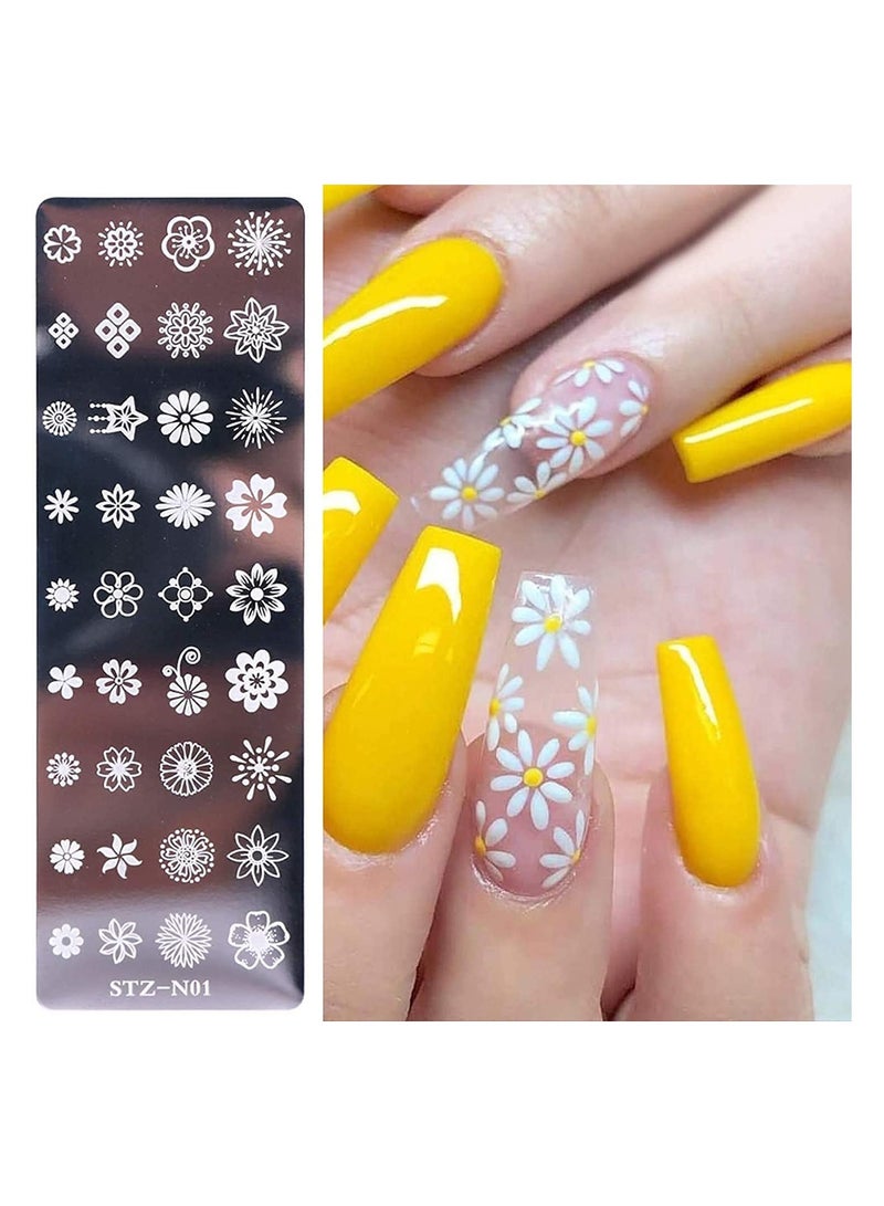 Nail Art Stamping Templates Manicure Tool Kit 6Pcs Nail Stamping Plates Flower Animal Pattern Manicure Print Tools for DIY Nail Art Designs - Image 5