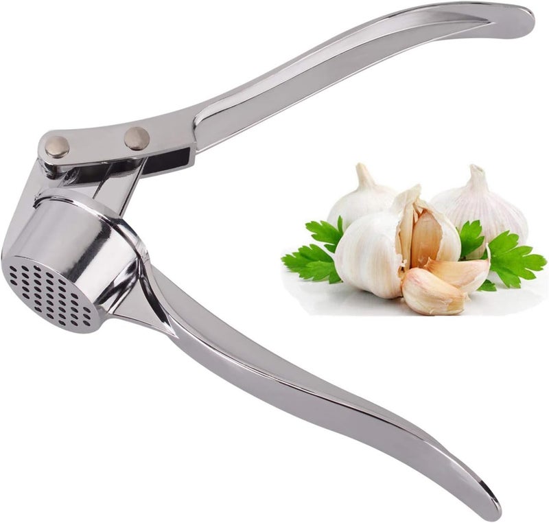 JSDOIN Professional Kitchen Garlic Press, Garlic Mincer Ginger Crusher UK, Peeler Squeezer Heavy Duty Garlic Presser,Garlic Crush, User-Friendly Garlic Chopper, Easy to Clean and Durable - Image 1