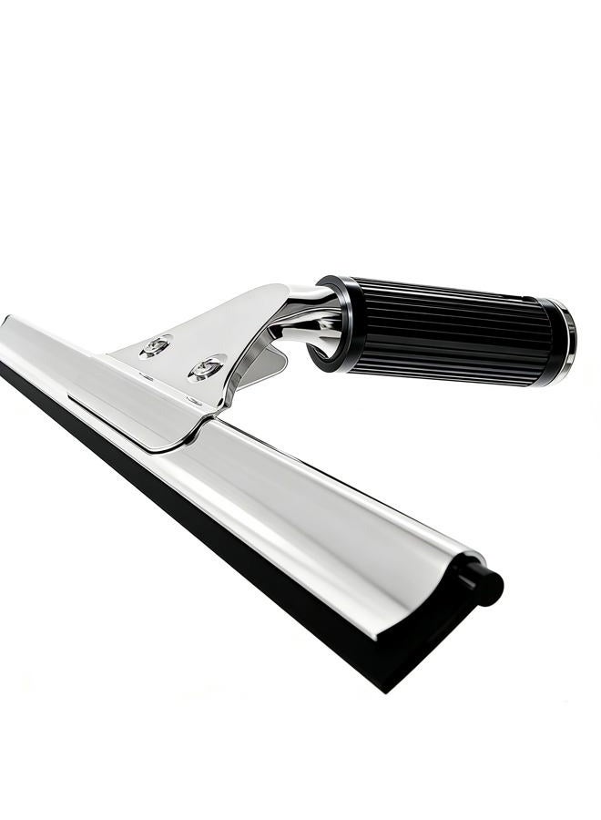 MRDARENSU Upgraded Edition Shower Squeegee Microfiber Window Scrubber Stainless Steel Bath Squeegee for Shower Windows Mirror and Car Glass with (Shower Squeegee) - Image 5