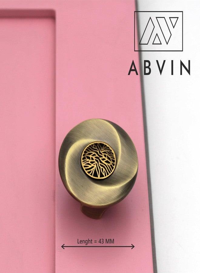 ABVIN مقابض دائرية فاخرة من الذهب العتيق من ABVIN، مقابض سحب للأثاث والخزائن والأدراج (قطعة واحدة) - Image 3