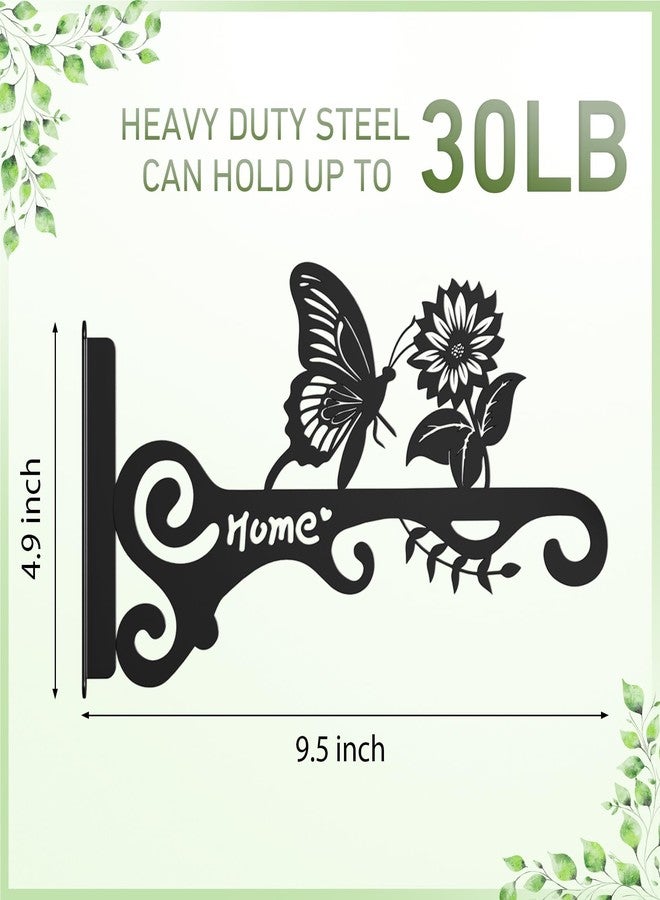 BBTFAA Metal Plant Hooks (2-Pack) - Decorative Wall Hangers with Butterfly Design for Indoor & Outdoor Use - Hanging Brackets for Plants, Flower Baskets, Bird Feeders, Lanterns - Patio, Garden, Home Decor - Image 3