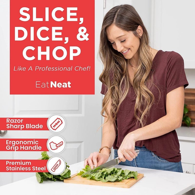 Stainless Steel Kitchen Knife, Sharp and Durable, Rust Resistant, Non-Stick Blade - Image 2