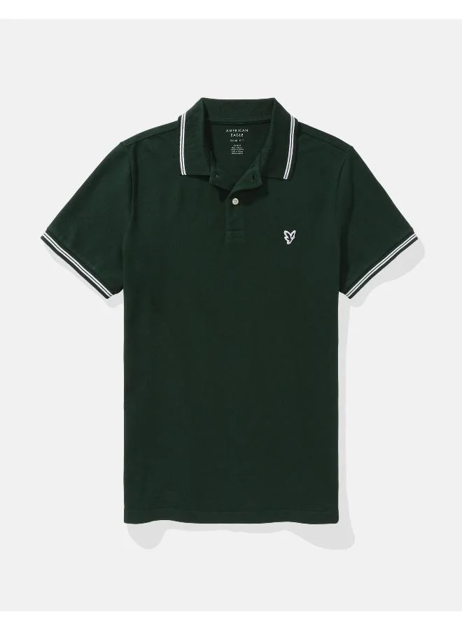 American Eagle AE Slim Fit Pique Polo Shirt
