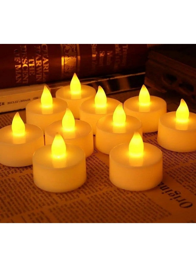 VRB Dec™ 24 Pcs Acrylic Flameless & Smokeless Decorative Candles Led Tea Light Candle Perfect for Gifting, Home, Birthday, Diwali, Christmas,Decorative Candles,Balcony, Birthday (Acrylic - 24 Pcs) - Image 1