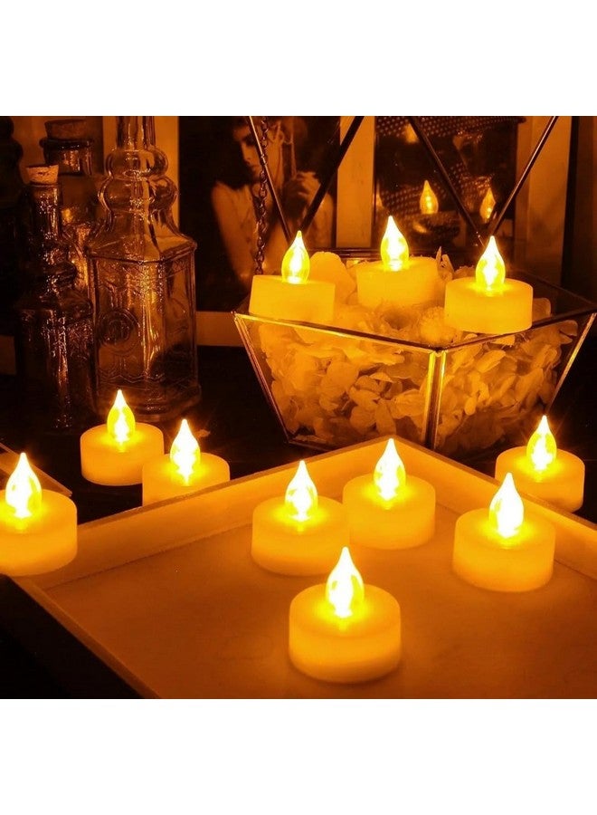 VRB Dec™ 24 Pcs Acrylic Flameless & Smokeless Decorative Candles Led Tea Light Candle Perfect for Gifting, Home, Birthday, Diwali, Christmas,Decorative Candles,Balcony, Birthday (Acrylic - 24 Pcs) - Image 3