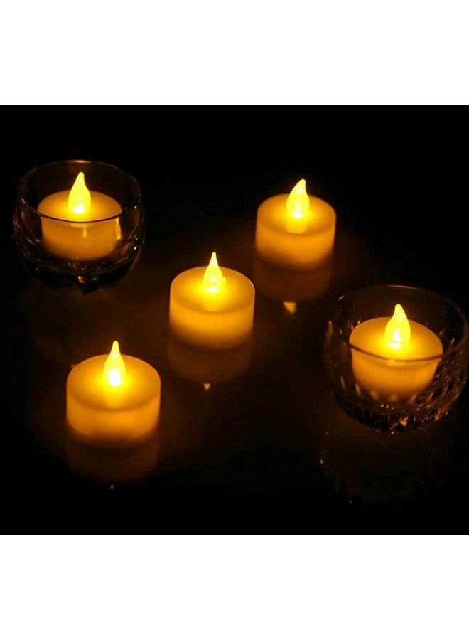 VRB Dec™ 24 Pcs Acrylic Flameless & Smokeless Decorative Candles Led Tea Light Candle Perfect for Gifting, Home, Birthday, Diwali, Christmas,Decorative Candles,Balcony, Birthday (Acrylic - 24 Pcs) - Image 2