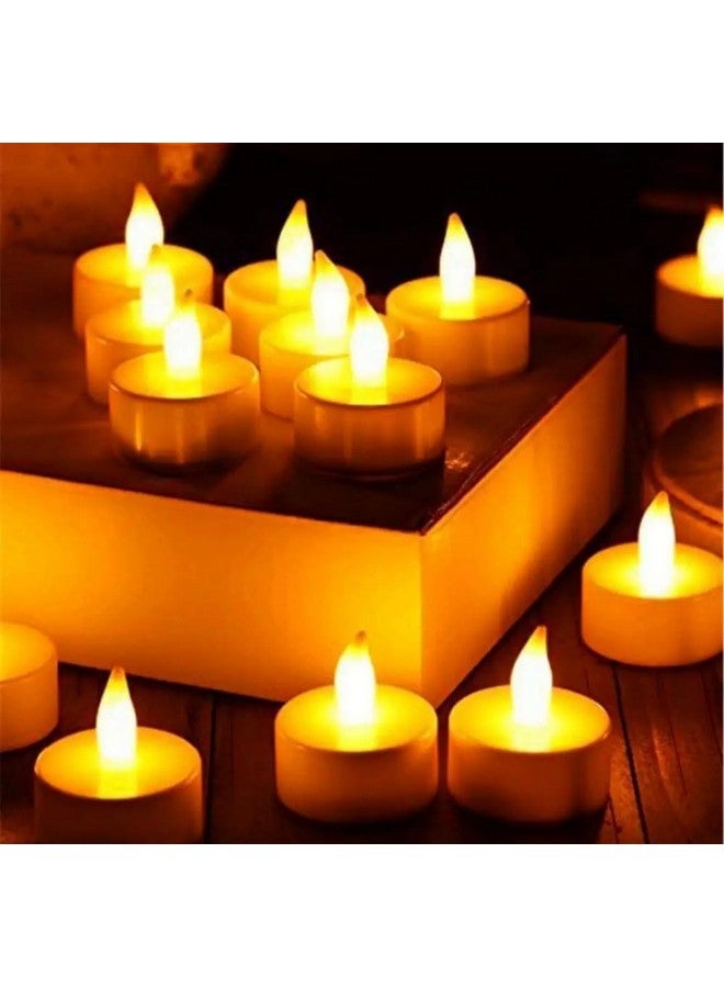 VRB Dec™ 24 Pcs Acrylic Flameless & Smokeless Decorative Candles Led Tea Light Candle Perfect for Gifting, Home, Birthday, Diwali, Christmas,Decorative Candles,Balcony, Birthday (Acrylic - 24 Pcs) - Image 4