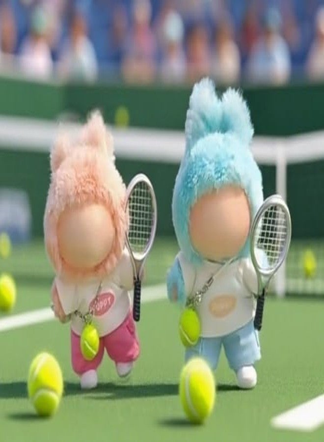 Pmuul 17cm/15cm Doll Clothes Suitable for Labubu Outfit: Fashion Clothes(Doll Not Included) (Pink Tennis Set (top+Pants+Tennis Ball+Racket+Sneakers)) - Image 5