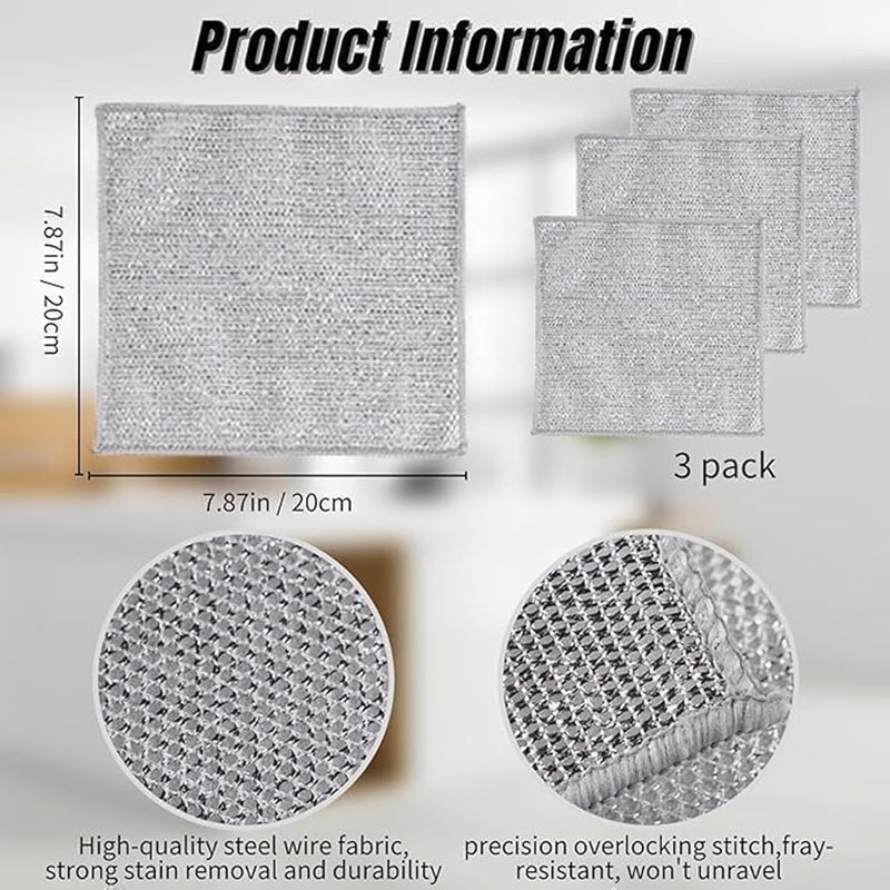Vidruth VIDRUTH Double Layer 2 in 1 Liquid soap Dispenser for Kitchen Sink dishwash Dispenser with NonScratch Wire Dishcloth for Washing Dishes Sinks Counter Soap Dispenser 3 Wire Cloth 1000 Ml - Image 5