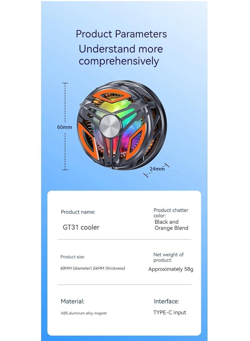 ELTRAZONE Mobile Phone Radiator Cooler – Semiconductor Refrigeration, Magnetic Live Broadcast Clip with Dual Cooling for Smartphones - Image 3