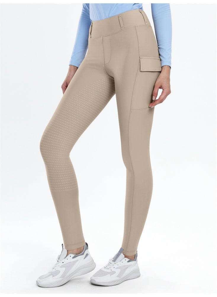 عام النساء الفروسية السراويل مع جيوب ركوب الخيل طماق مقعد كامل سيليكون المؤخرات بانت السيدات - Image 1